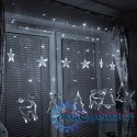 Lampki LED kurtyna renifer 2,5m 138LED świąteczne choinkowe zimny biały ze złączem