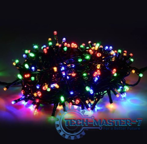 Lampki LED łańcuch świetlny świąteczne choinkowe 10m 100LED multikolor 8 trybów świecenia Lampki LED łańcuch świetlny świąteczne choinkowe 10m 100LED multikolor 8 trybów świecenia