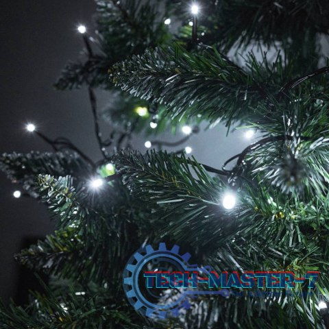 Lampki LED łańcuch świetlny świąteczne choinkowe 10m 100LED zimny biały 8 trybów świecenia Lampki LED łańcuch świetlny świąteczne choinkowe 10m 100LED zimny biały 8 trybów świecenia