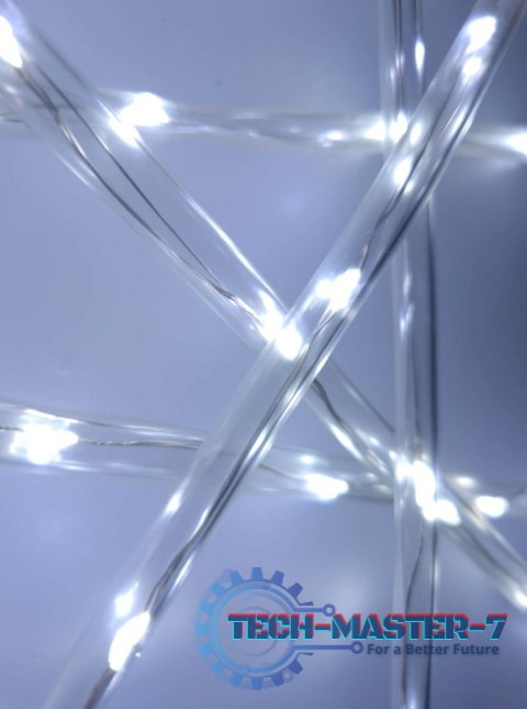 Lampki LED zewnętrzne wąż świetlny sznur na balkon świąteczne choinkowe 10m 100LED zimny biały 8 trybów świecenia Lampki LED zewnętrzne wąż świetlny sznur na balkon świąteczne choinkowe 10m 100LED zimny biały 8 trybów świecenia