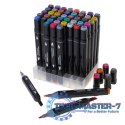 Markery dwustronne mazaki alkoholowe w etui 48 + podstawka