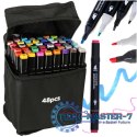 Markery dwustronne mazaki alkoholowe w etui 48 + podstawka