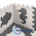 Mata edukacyjna dla dzieci piankowa puzzle szara 85 x 85 cm 9 elementów