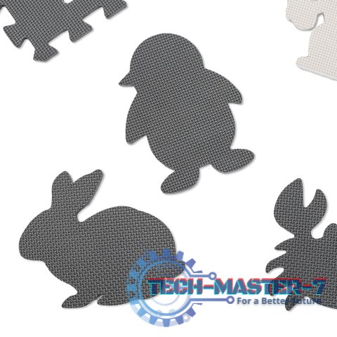 Mata edukacyjna dla dzieci piankowa puzzle szara 85 x 85 cm 9 elementów Mata edukacyjna dla dzieci piankowa puzzle szara 85 x 85 cm 9 elementów