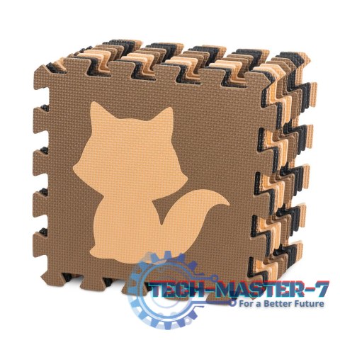 Mata edukacyjna piankowa puzzle beż 85 x 85 cm 9 elementów Mata edukacyjna piankowa puzzle beż 85 x 85 cm 9 elementów