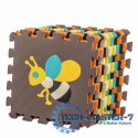 Mata edukacyjna piankowa puzzle zwierzątka kolorowa 85 x 85 cm 9 elementów