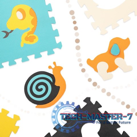 Mata edukacyjna piankowa puzzle zwierzątka kolorowa 85 x 85 cm 9 elementów Mata edukacyjna piankowa puzzle zwierzątka kolorowa 85 x 85 cm 9 elementów
