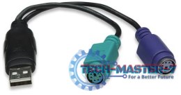 Adapter MANHATTAN USB Typ A - 2x PS/2 179027 USB - PS/2