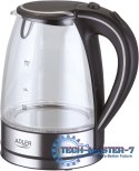 Czajnik ADLER AD 1225 (1.7L /2000W /Stalowo-czarny )