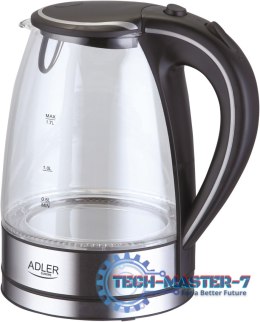 Czajnik ADLER AD 1225 (1.7L /2000W /Stalowo-czarny )