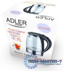 Czajnik ADLER AD 1225 (1.7L /2000W /Stalowo-czarny )