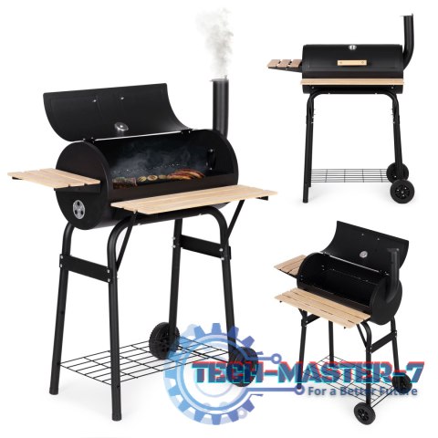 Duży grill ogrodowy z termometrem komin 3 półki koła MultiGarden MultiGarden