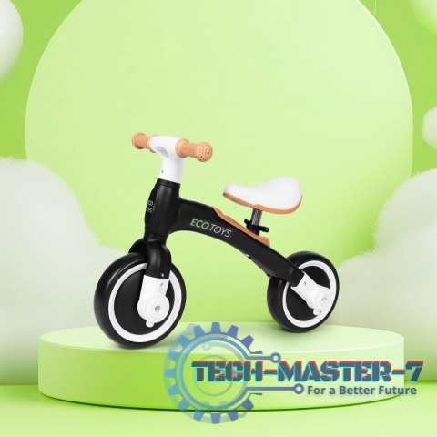 Rowerek biegowy z pedałami - treningowy kółka boczne 3w1 czarny ECOTOYS ECOTOYS Rowerek biegowy z pedałami - treningowy kółka boczne 3w1 czarny ECOTOYS ECOTOYS