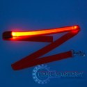 Smycz dla psa kota świecąca spacer jesień zima noc LED 1,2 m pomarańczowa