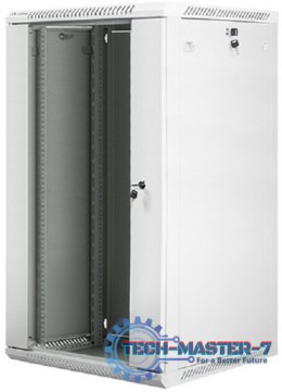 Szafa instalacyjna wisząca 19 22U 600X600mm szara (drzwi szklane)