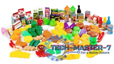 Zestaw produktów spożywczych warzywa owoce do kuchni 120 sztuk MULTISTORE