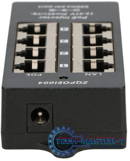EXTRALINK POE INJECTOR 4 PORT IN BLACK CASE