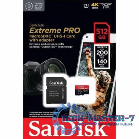 Karta pamięci SANDISK 512 GB Opakowanie Karta pamięci SANDISK 512 GB Opakowanie