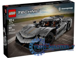 LEGO 42173 Technic - Szary hipersamochód Koenigsegg Jesko Absolut