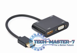 Adapter GEMBIRD A-HDMIM-HDMIFVGAF-01 HDMI - HDMI/VGA/Audio