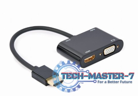 Adapter GEMBIRD A-HDMIM-HDMIFVGAF-01 HDMI - HDMI/VGA/Audio Adapter GEMBIRD A-HDMIM-HDMIFVGAF-01 HDMI - HDMI/VGA/Audio
