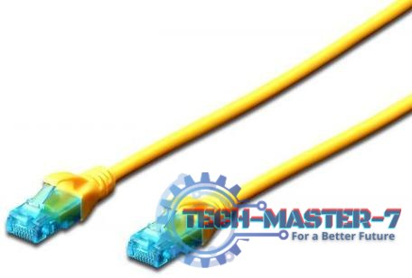 DIGITUS Cat5e U/UTP 0.5 m Żółty 0.5 Patchcord