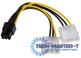 Kabel zasilający AKYGA 2x Molex - PCI-E 6-pin 0.15m. AK-CA-13