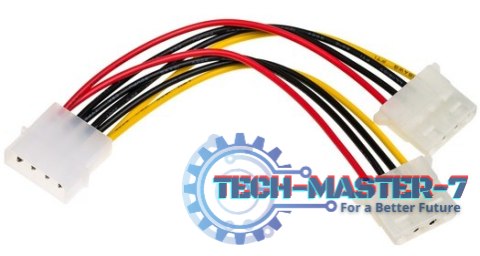 Kabel zasilający AKYGA Molex (gniazdo) - 2 x Molex (wtyk) 0.15m. AK-CA-15