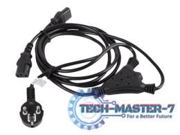 Kabel zasilający LANBERG 2x IEC C13 1.8m. CA-C13C-13CC-0018-BK