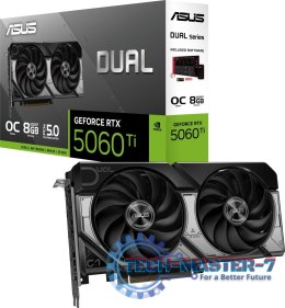 Karta graficzna ASUS DUAL RTX 5060 TI 8GB OC (90YV0MP2-M0NA00)