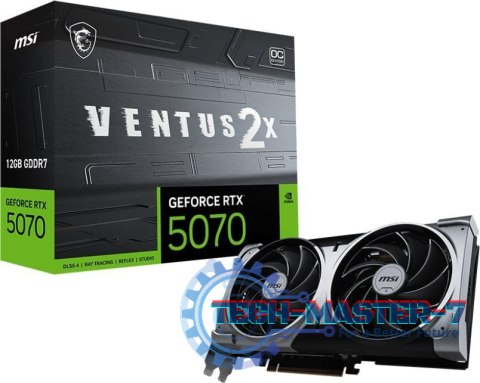 Karta graficzna MSI GeForce RTX 5070 Ventus 2X OC 12GB GDDR7 DLSS4 (GeForce RTX 5070 12G VENTUS 2X OC)