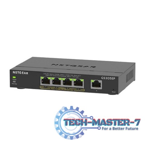 Przełącznik NETGEAR GS305EP-100PES (1x 10/100/1000 ) Przełącznik NETGEAR GS305EP-100PES (1x 10/100/1000 )
