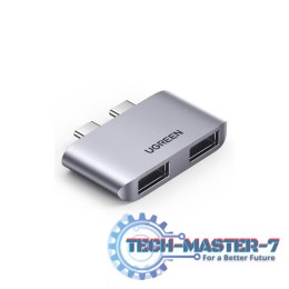 UGREEN Adapter UGREEN CM413, 2x USB-C do 2x USB 3.1 (szary) 10913