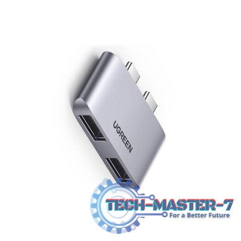 UGREEN Adapter UGREEN CM413, 2x USB-C do 2x USB 3.1 (szary) 10913 UGREEN Adapter UGREEN CM413, 2x USB-C do 2x USB 3.1 (szary) 10913
