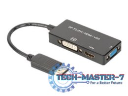 Adapter ASSMANN AK-340418-002-S DisplayPort - HDMI+DVI+VGA