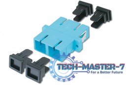 Adapter światłowodowy SC/SC, duplex, wielomodowy O M3, ceramiczna ferrula, błękitny