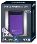 Dysk zewnętrzny HDD TRANSCEND StoreJet 25H3P (1TB /Czarno-fioletowy )