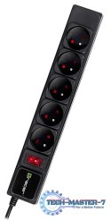Listwa zasilająca TRACER PowerGear 3 m (5 gniazd) TRALIS46844