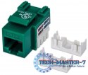 Moduł Keystone Cat6 UTP RJ45 zaciskany zielony