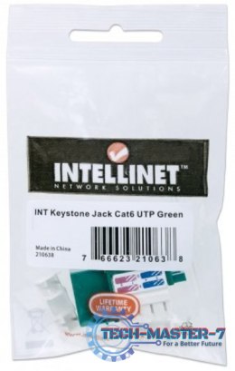 Moduł Keystone Cat6 UTP RJ45 zaciskany zielony