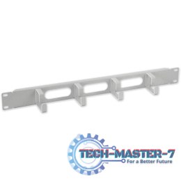 Organizer kabli 1U do szaf Rack 19, 4 uchwyty, metal, szary
