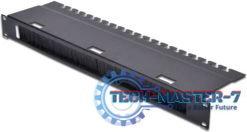 Panel zapasu kabla ze szczotką 1U S/480 G/120 czar ny (RAL 9005)