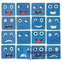 Gra edukacyjne wyzwania nauka emocji klocki drewniane