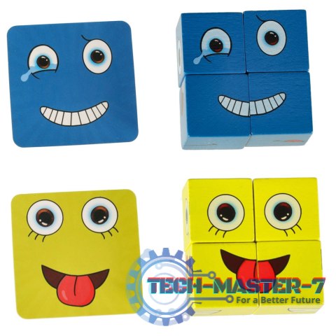Gra edukacyjne wyzwania nauka emocji klocki drewniane Gra edukacyjne wyzwania nauka emocji klocki drewniane