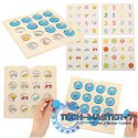 Gra planszowa memory montessori zestaw puzzle drewniane 4 karty