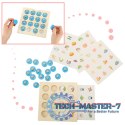 Gra planszowa memory montessori zestaw puzzle drewniane 4 karty