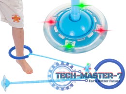 Hula hop na nogę skakanka skipper piłka świecąca migająca LED niebieska