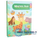 Książeczka magnetyczna układanka puzzle na magnes zwierzęta safari 47el.