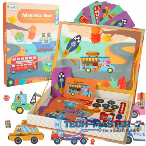 Książeczka magnetyczna układanka puzzle z magnesem środki transportu Książeczka magnetyczna układanka puzzle z magnesem środki transportu