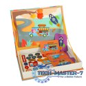 Książeczka magnetyczna układanka puzzle z magnesem środki transportu
